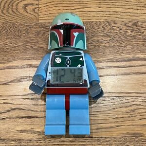 LEGO Star Wars Boba Fett Minifigure Clock - Blue, Green, Red